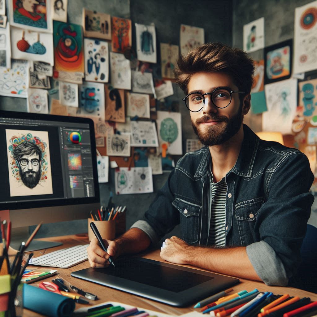 Esteban Perez, étudiant en communication visuelle.